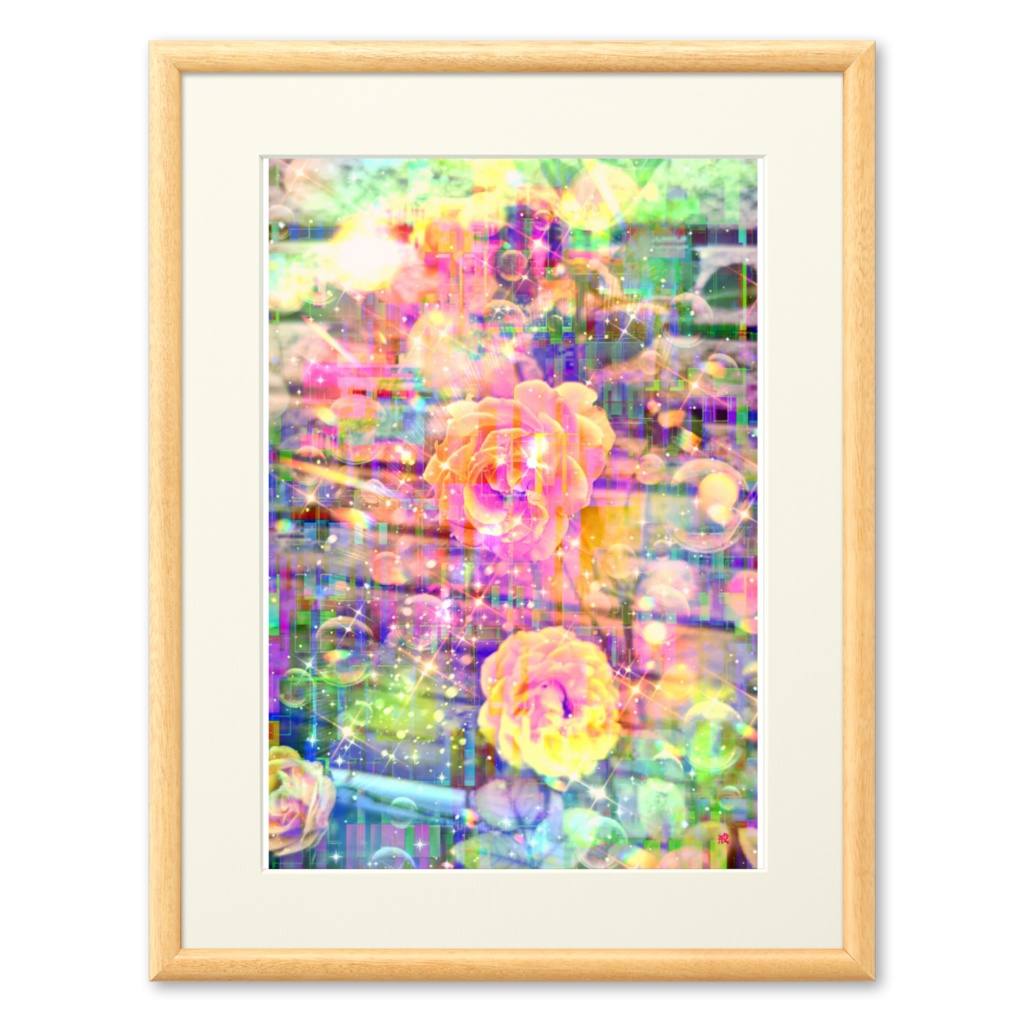 a-2041 橙色のハレーションRose of orange 複製画(プリモアート)