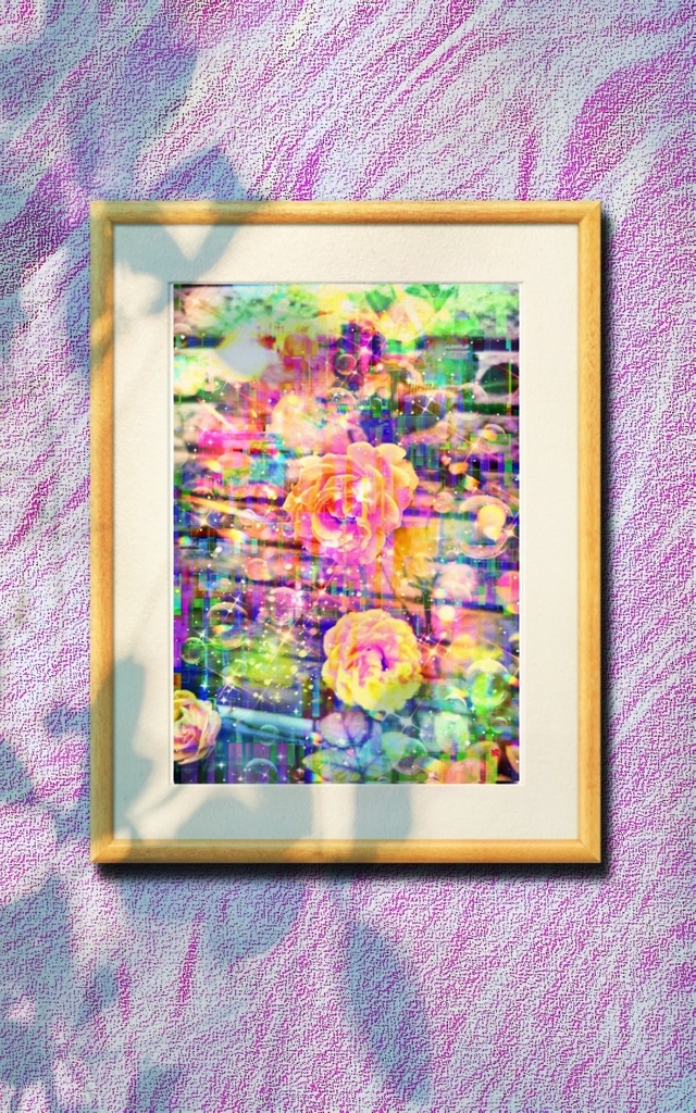 a-2041 橙色のハレーションRose of orange 複製画(プリモアート)