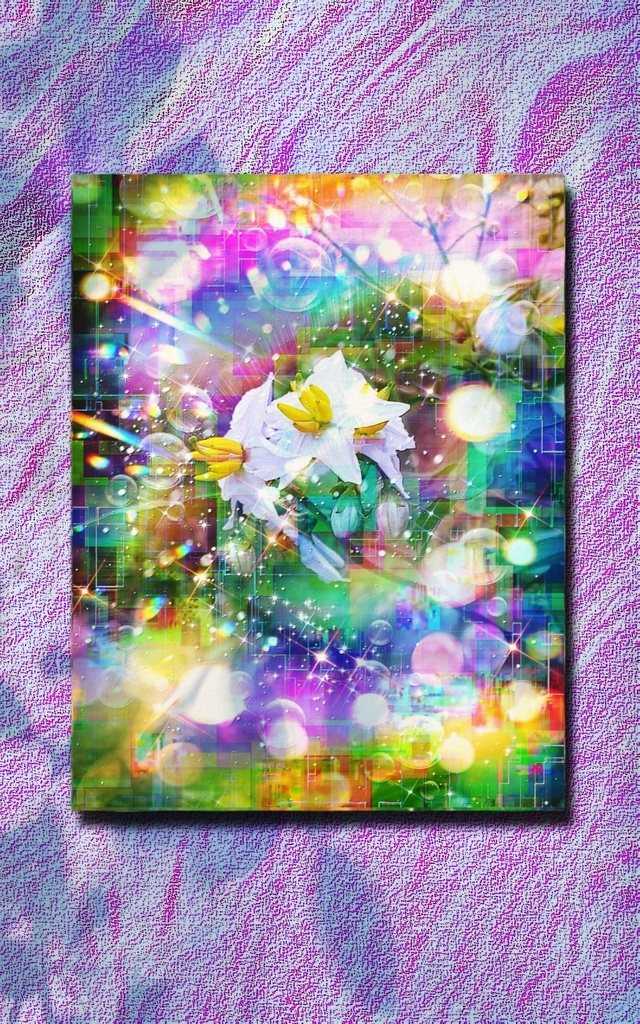 a-2036 放課後の花 Nostalgic moment キャンバスアート - F6