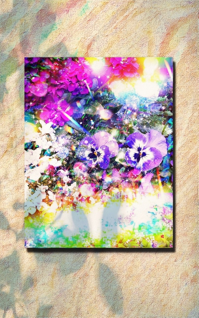 a-1842 煌めきの苑 Shining Garden キャンバス アート - F6