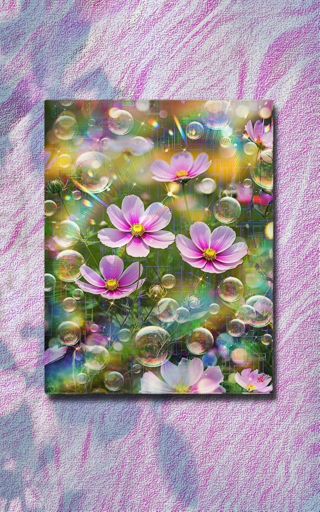 a-2305 和風駘蕩 Peaceful Petals キャンバスアート - F6