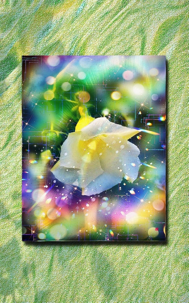 a-2018 光と雫 The light drops キャンバスアート - F6