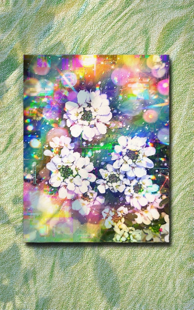 a-2017 見送る花の光り Blossoms of Hope キャンバスアート - F6