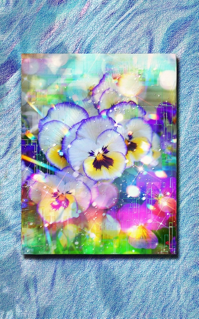a-2011 生命咲く Brightnessofsoul キャンバスアート- F6