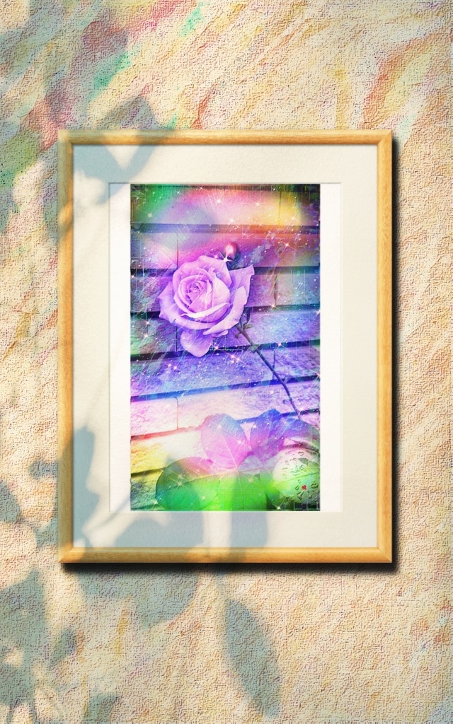 a-1991 雨の吐息 Parple rain drops 複製画(プリモアート)
