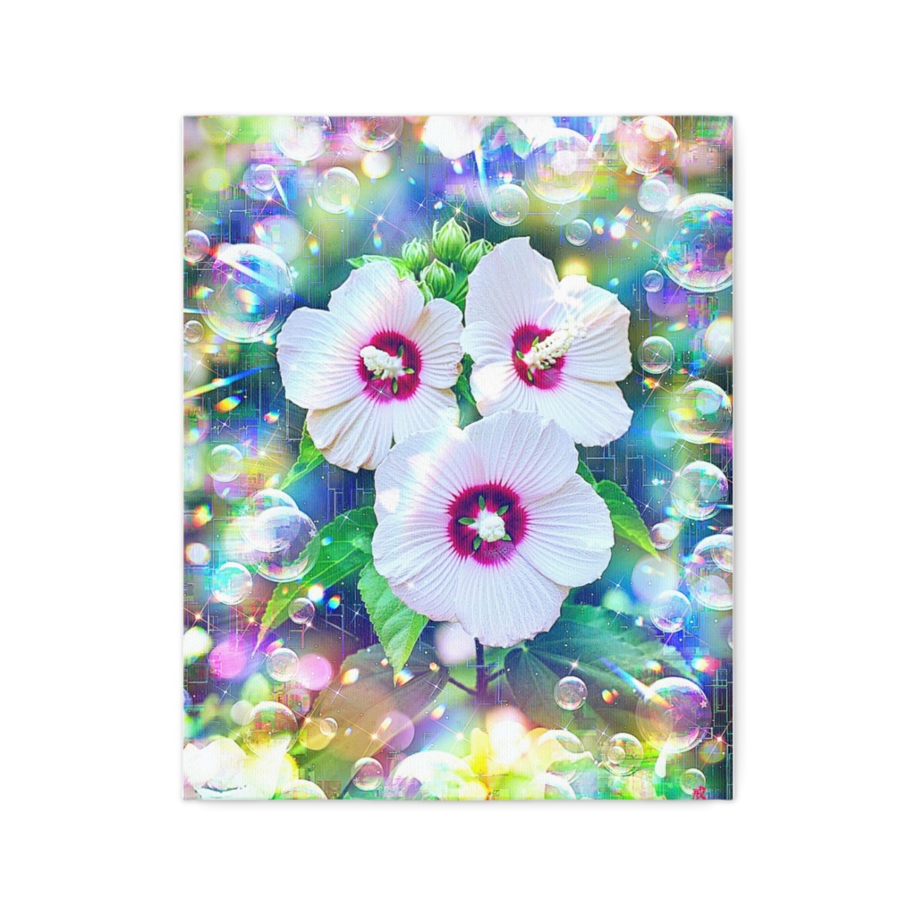 a-2327 夢見る庭の静かな調べ Serene Floral Prayer キャンバスアート - F3