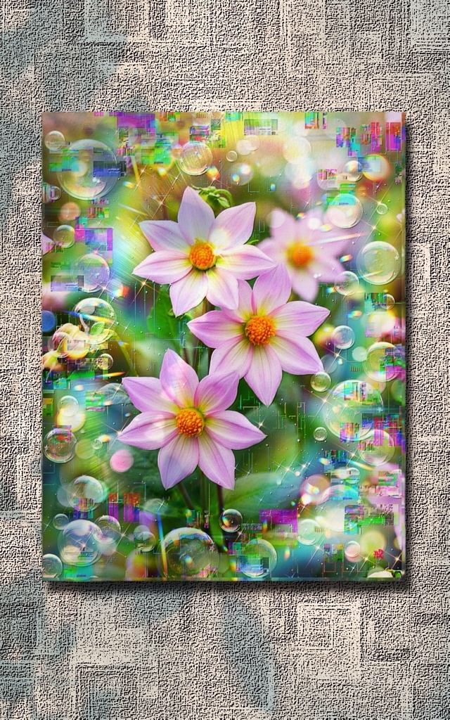 a-2329 生命の彩り Autumn's Radiant Blossoms キャンバスアート - F6