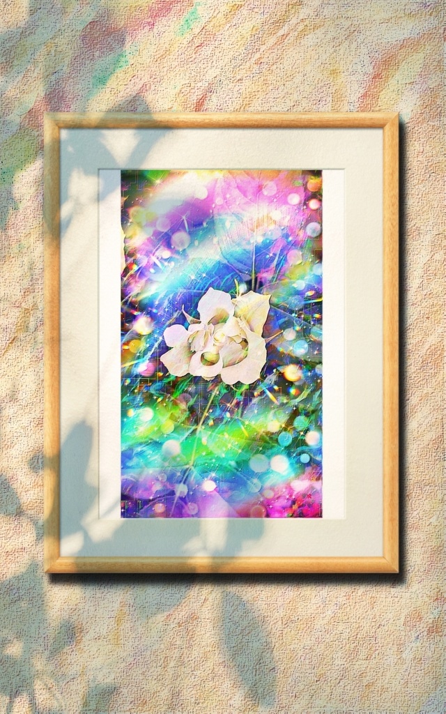 a-1972 幸せの白い蕾 White flower bud 複製画(プリモアート)