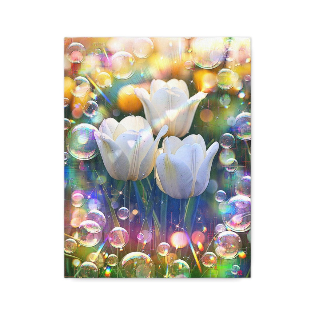 a-2352 冬の光花 Hope's Winter Garden キャンバスアート - F6