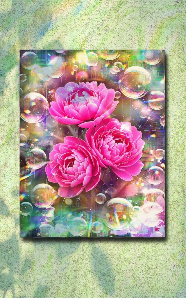 a-2371 春を待つ冬の陽だまり Sunlit Dreams of Spring キャンバスアート - F6
