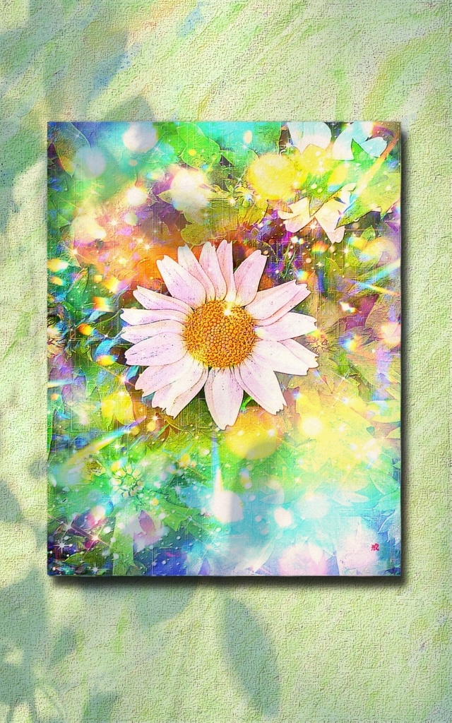 a-1922 幸せを運ぶ花 Flower that Brings Happiness キャンバスアート - F6