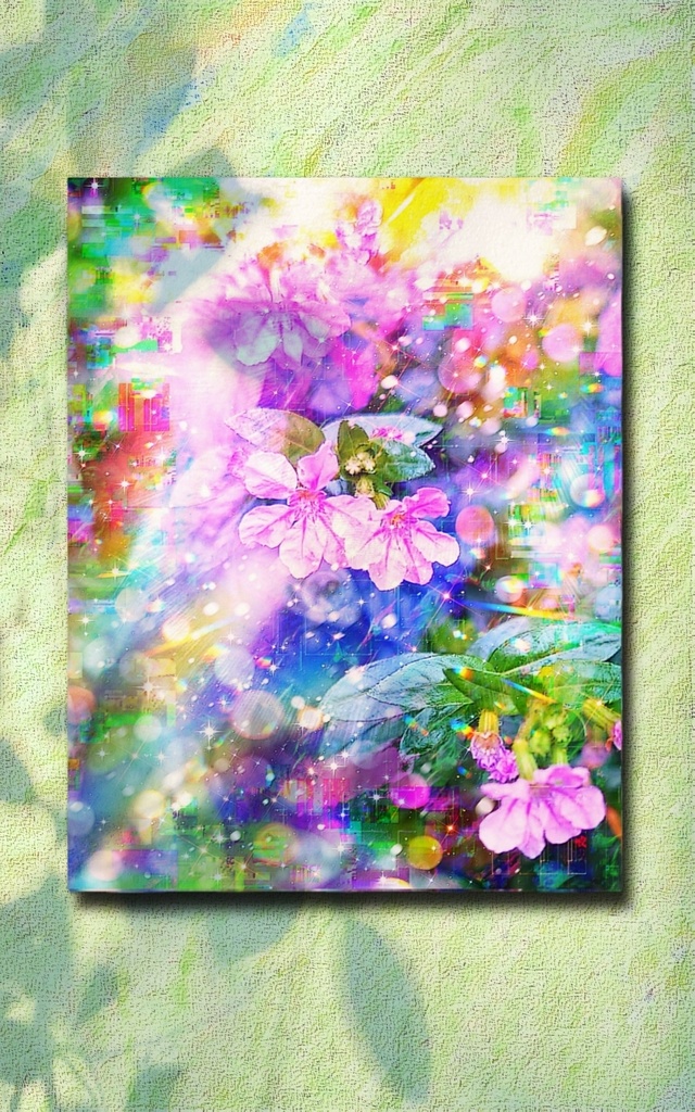 a-1916 花のつながり Bonds of Blooms キャンバスアート - F6