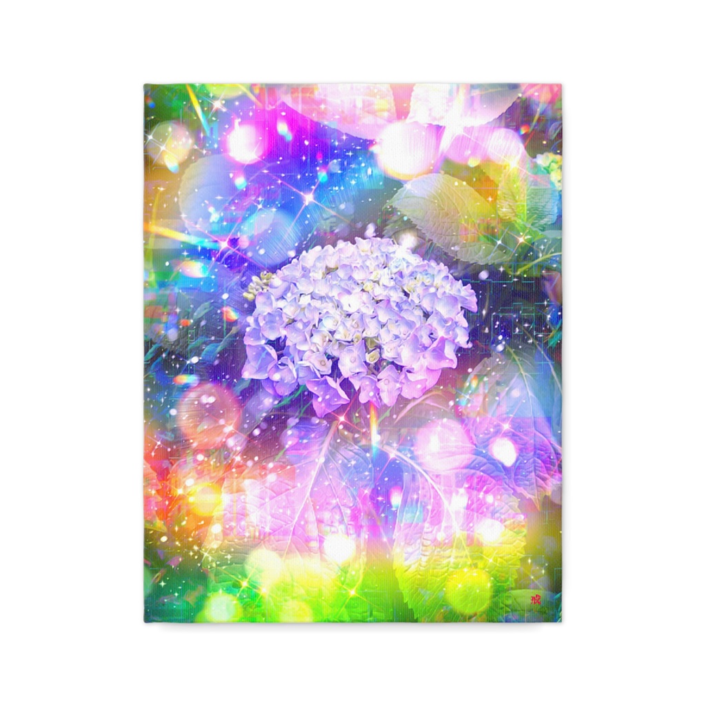a-1908 心の紫陽花園 Hearts Hydrangea Garden キャンバスアート - F6