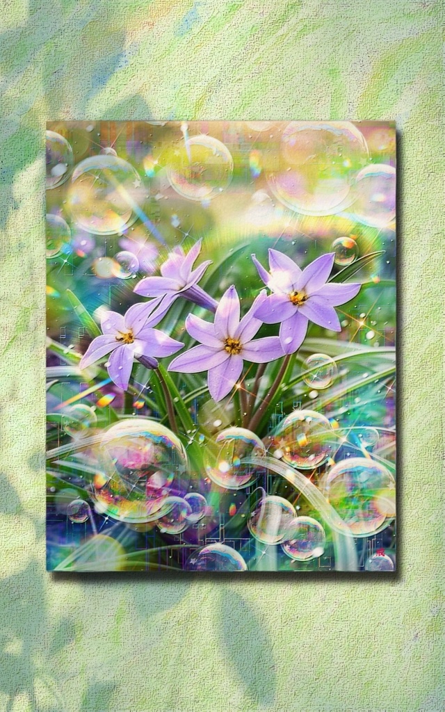 a-2394 星瞬の希望芽吹 Whispered Wishes キャンバスアート - F6