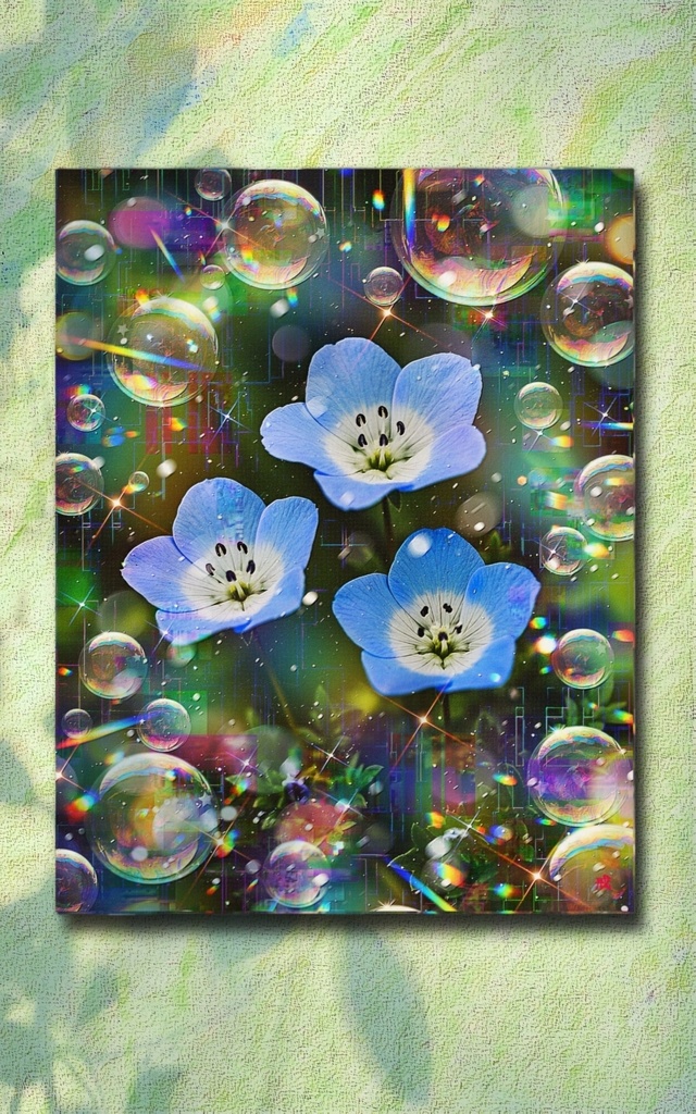 a-2400 春光虹彩の園  Hopeful Gaze Garden キャンバスアート - F6