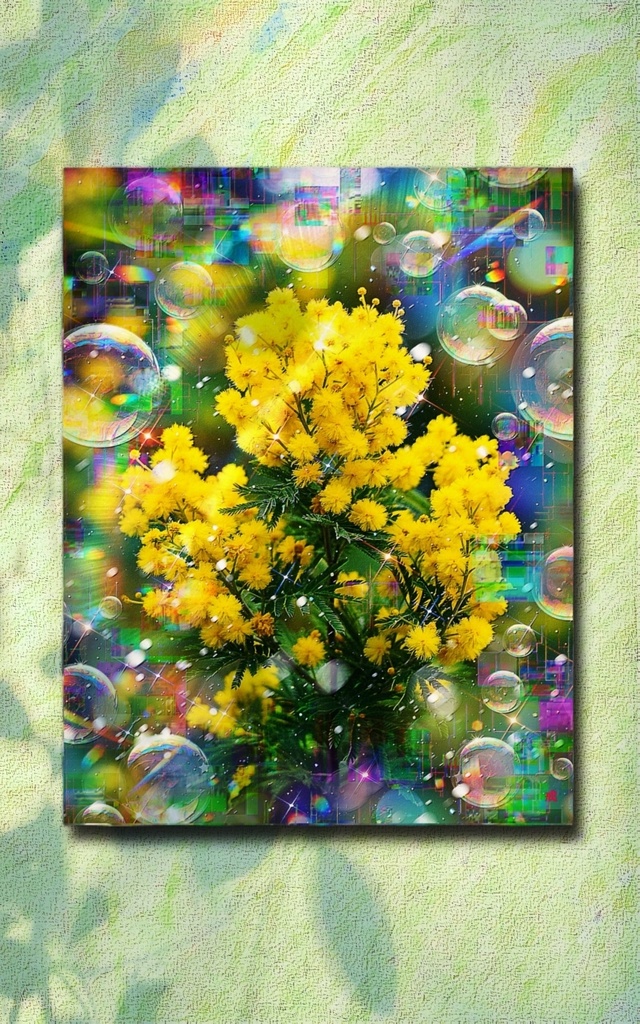 a-2401 春虹の泡影  Echoes of Grace Garden キャンバスアート - F6