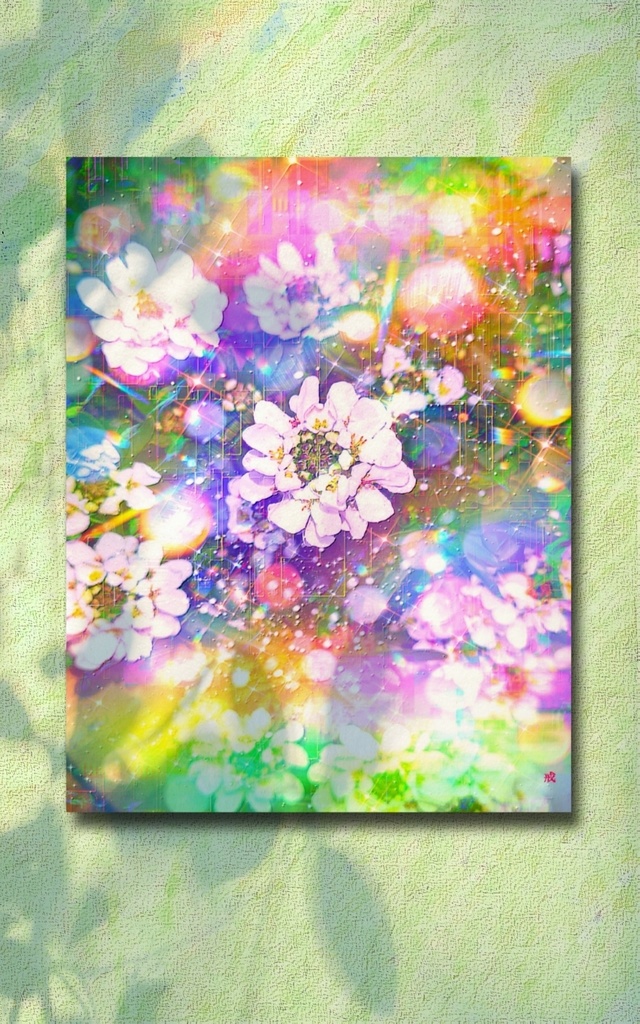 a-1894 家族の春景色 Happy Spring Prayer キャンバスアート - F6