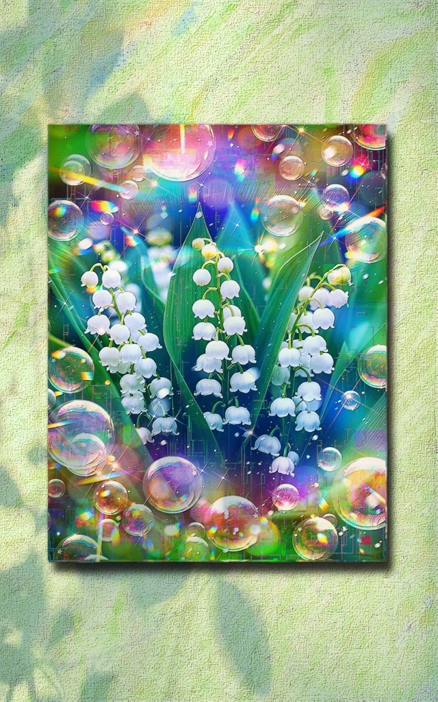 a-2412 萌黄に咲く夢  Hope in Verdant Dreams キャンバスアート - F6