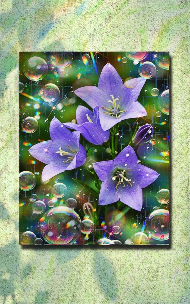 a-2415 心照らす春の日の庭 Serene Blessings キャンバスアート - F6
