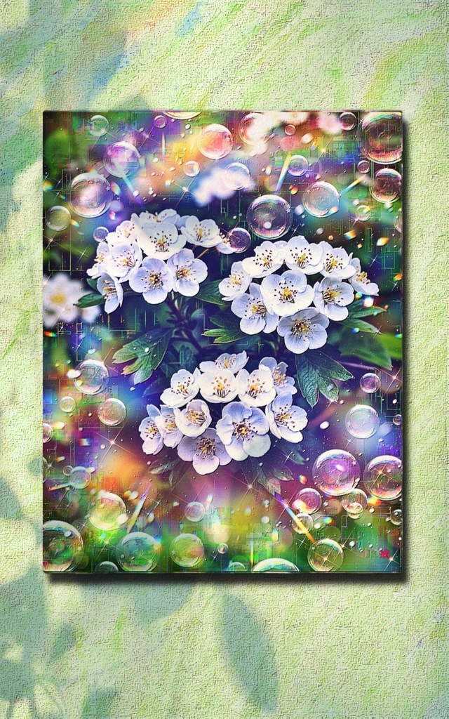 a-2418 清風の微笑み Serene Hearts' Spring キャンバスアート - F6