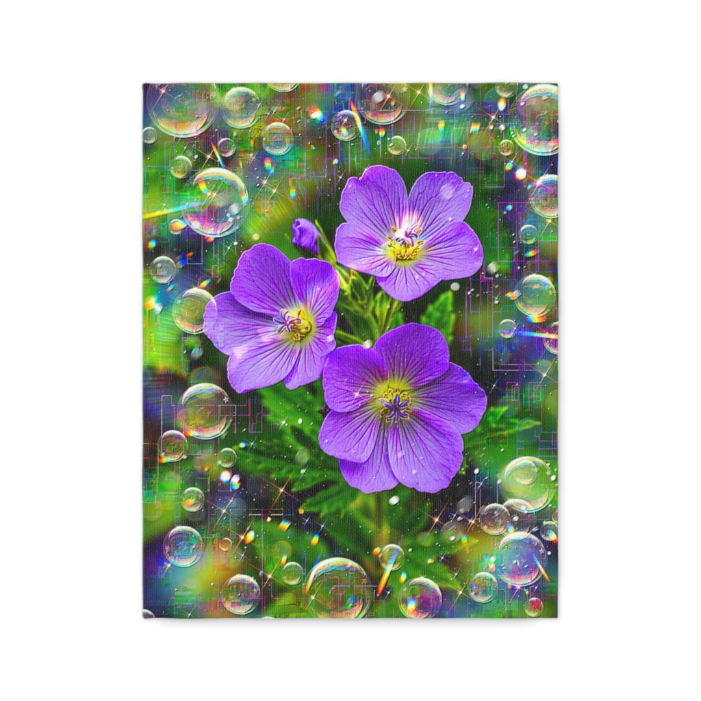 a-2420 春光満ちる紫の彩 Blessed Violet Spring キャンバスアート - F6