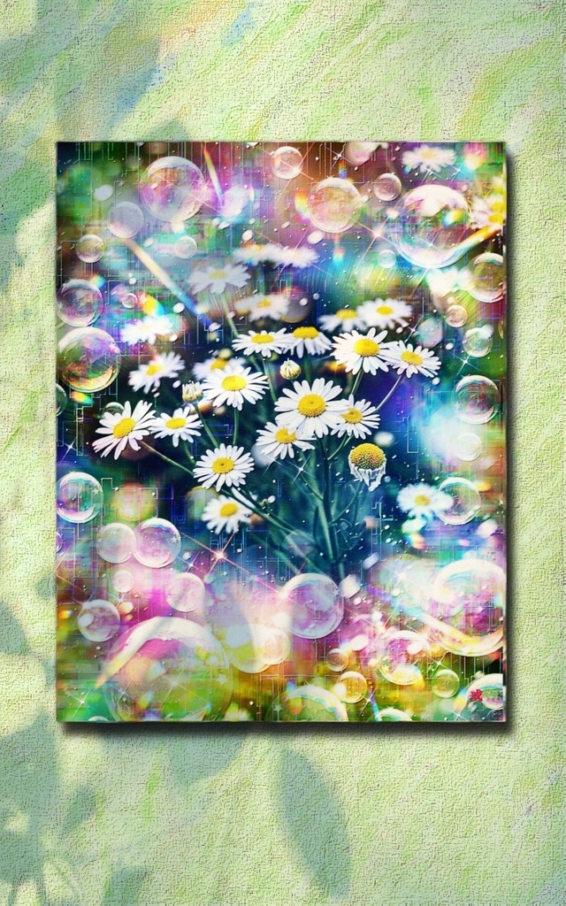 a-2425 萌黄の光満す庭 Joyful Benediction キャンバスアート - F6