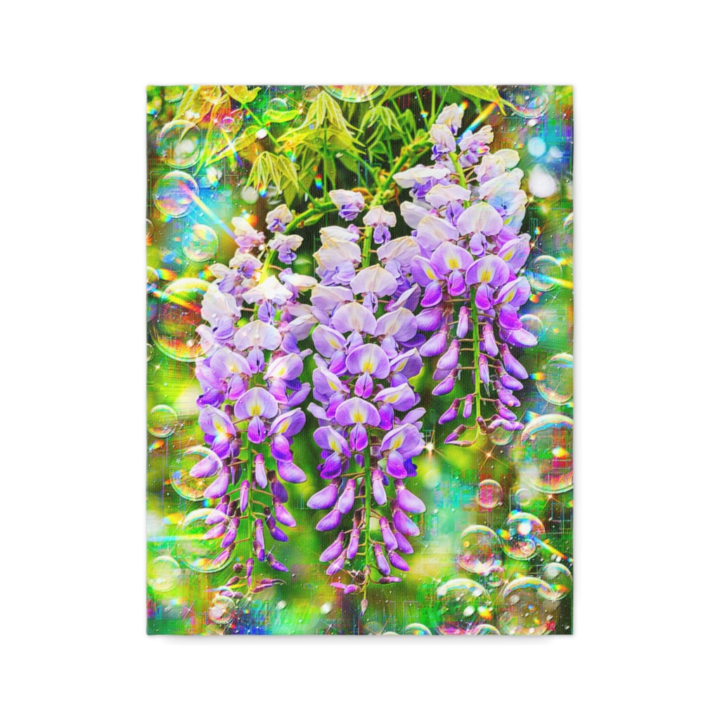 a-2427 霞立つ藤色の庭 Auspicious Spring キャンバス - F6