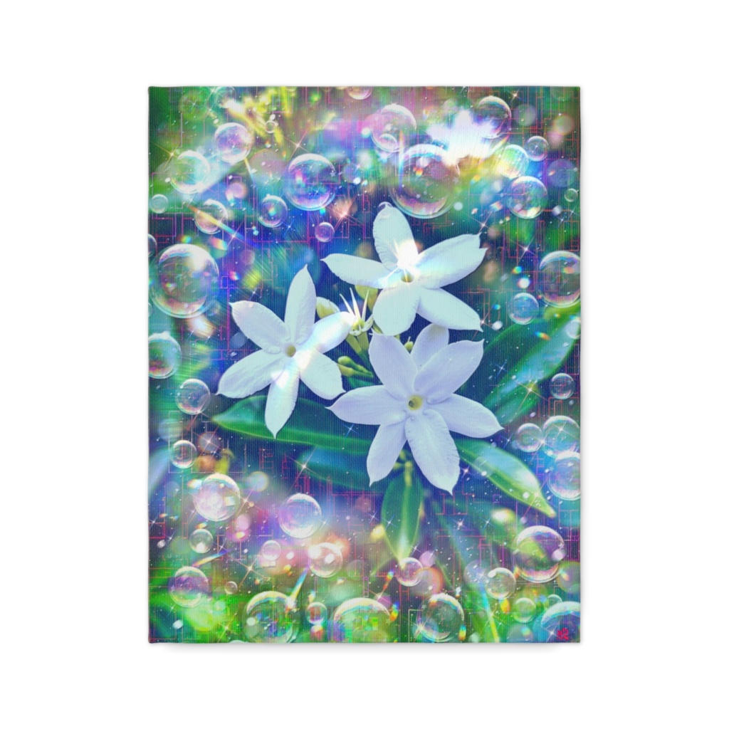a-2431 白き花の香霧の記憶 Echoes of Bygone Springs キャンバスアート - F6