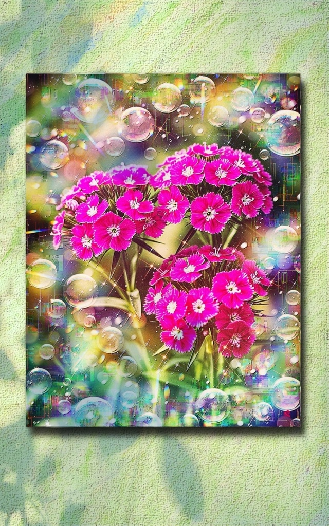 a-2432 虹光の庭 Tender Hues of Hope キャンバスアート - F6