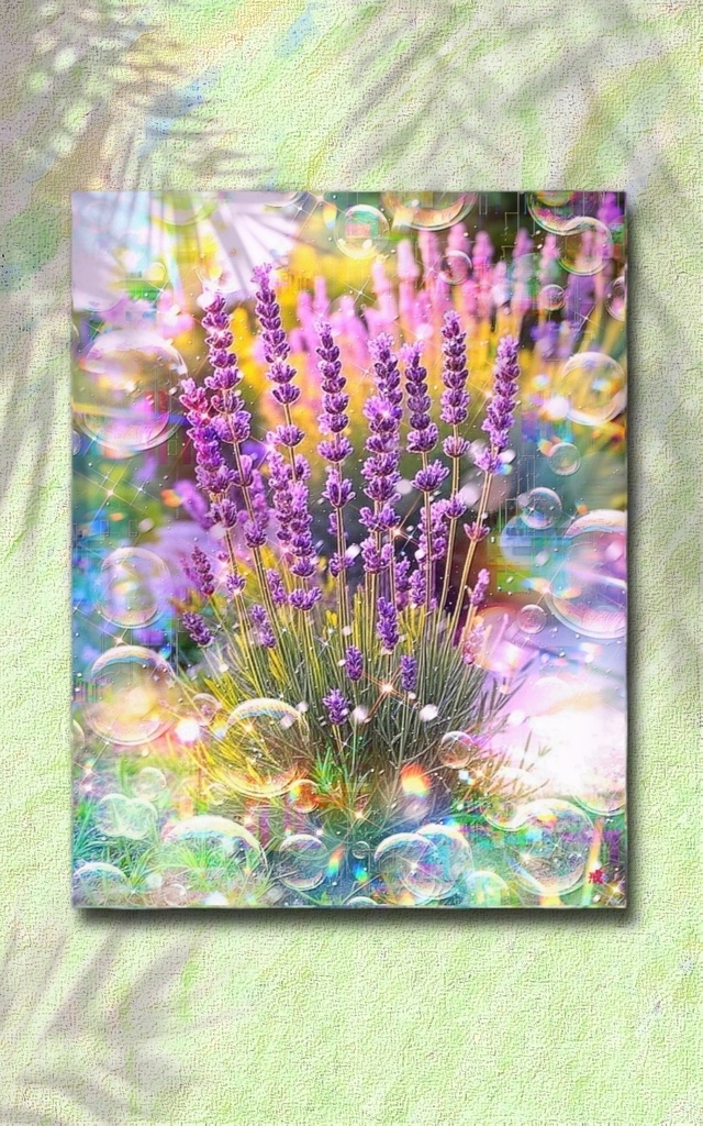 a-2445 風薫る慈光満つ庭 Innocence Unfolding キャンバスアート - F6