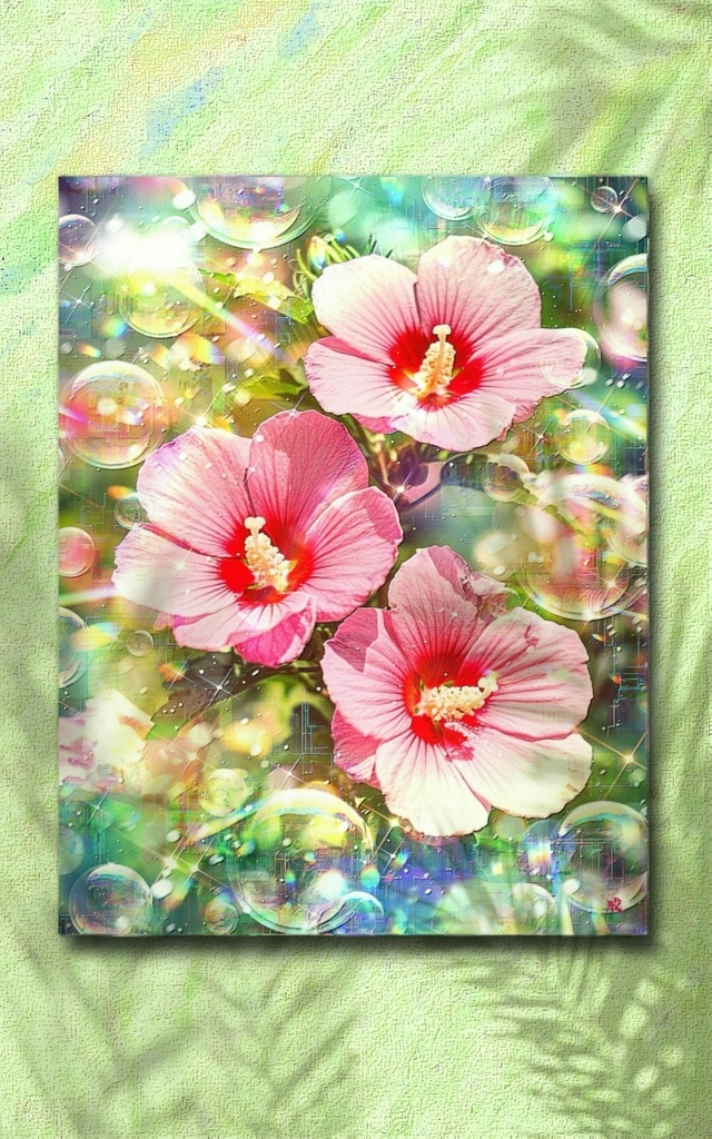 a-2463 潮光に輝く祷の華 Cherished Bloom Moments キャンバス - F6