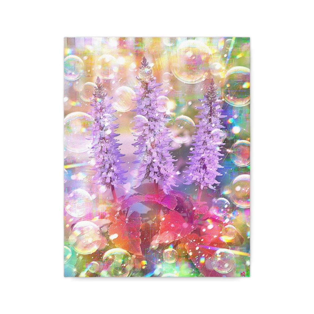 a-2490 秋澄む庭に咲く希望 Innocence's Gleam キャンバスアート - F6