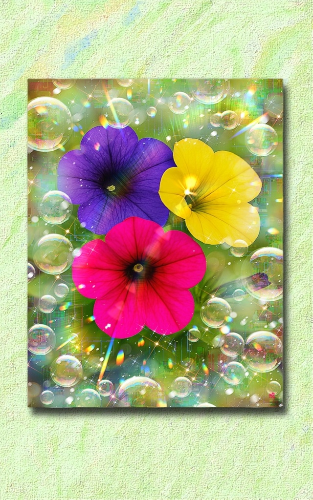 a-2504 秋光射す家族の庭に咲く祈り Hope's Reflection