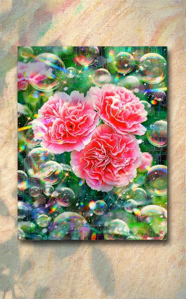 a-2521 彩華の庭に宿る虹の雫 Blessed Family Light