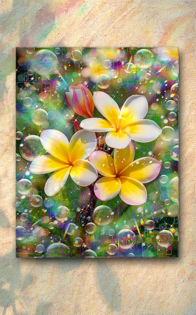 a-2549 慈しみの庭に宿る虹光 Sacred Affection