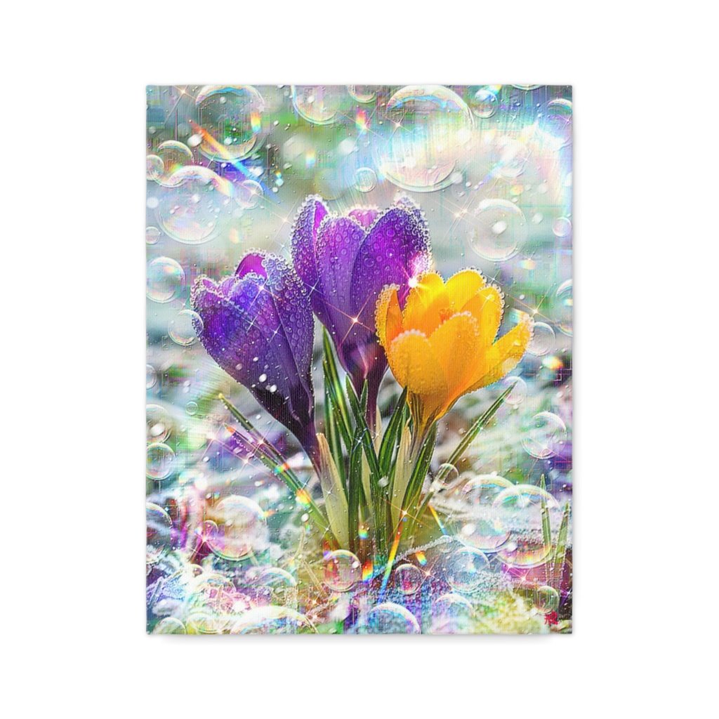 a-2551 庭に微笑む雪間の光輪 Sacred Garden