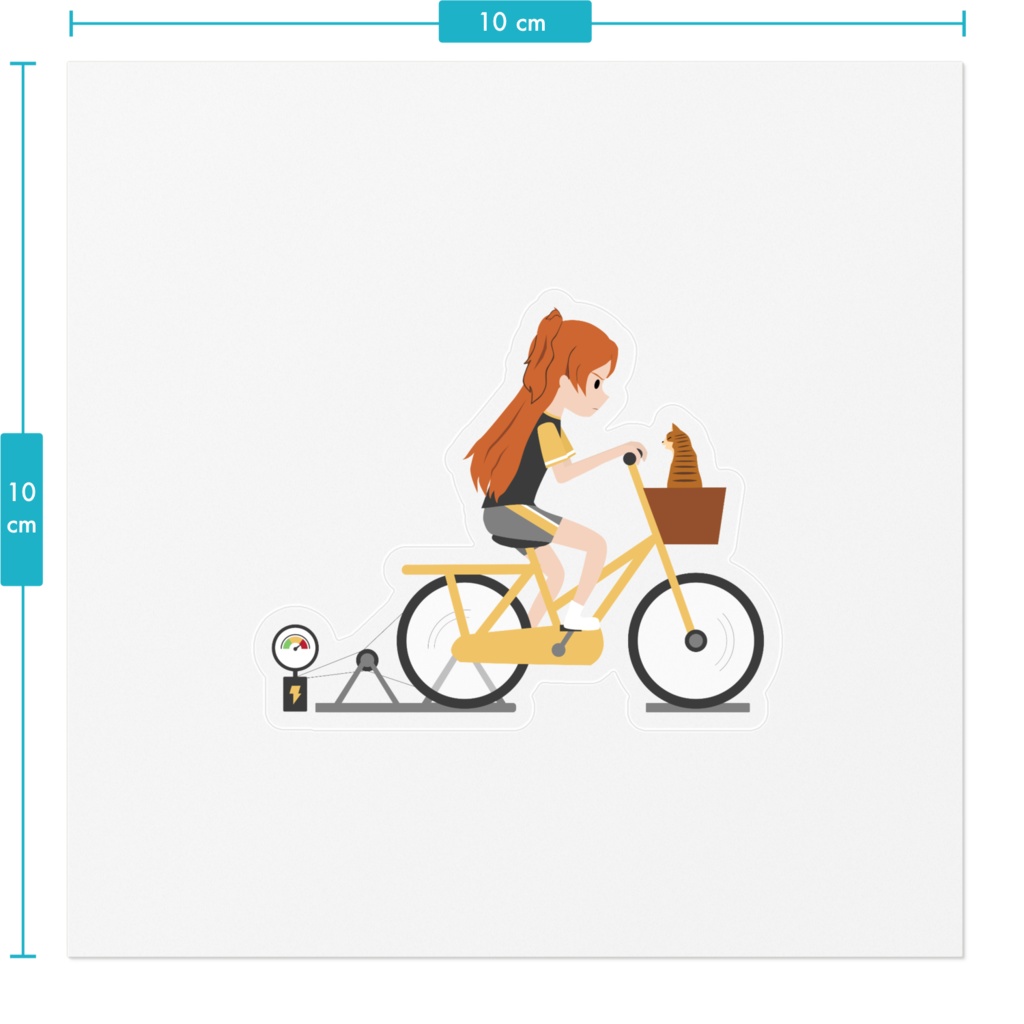 環が頑張って充電してくれるクリアステッカー