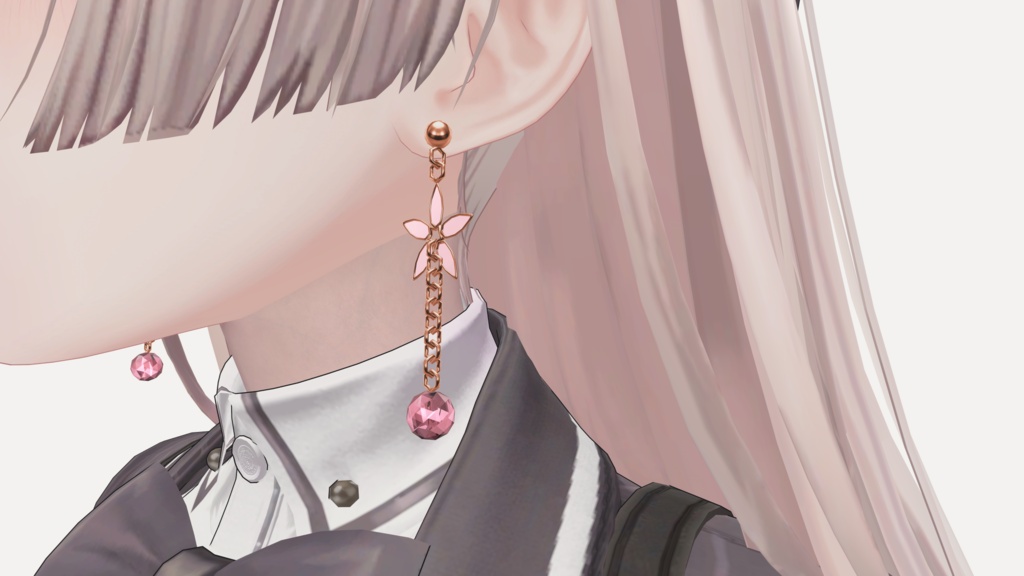 お花ピアス