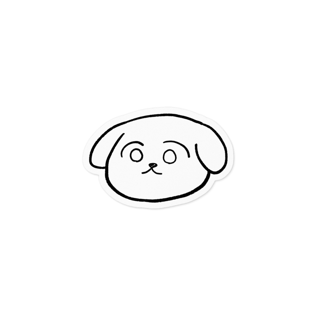 いぬのかおステッカー(小)