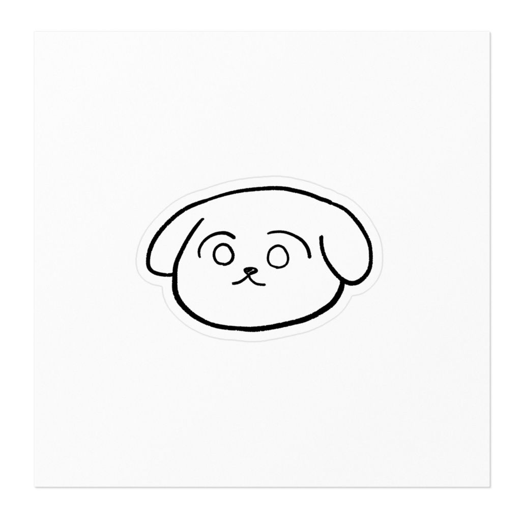 いぬのかおステッカー(小)