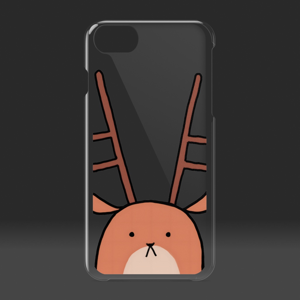 やわらかい鹿クリアiPhoneケース