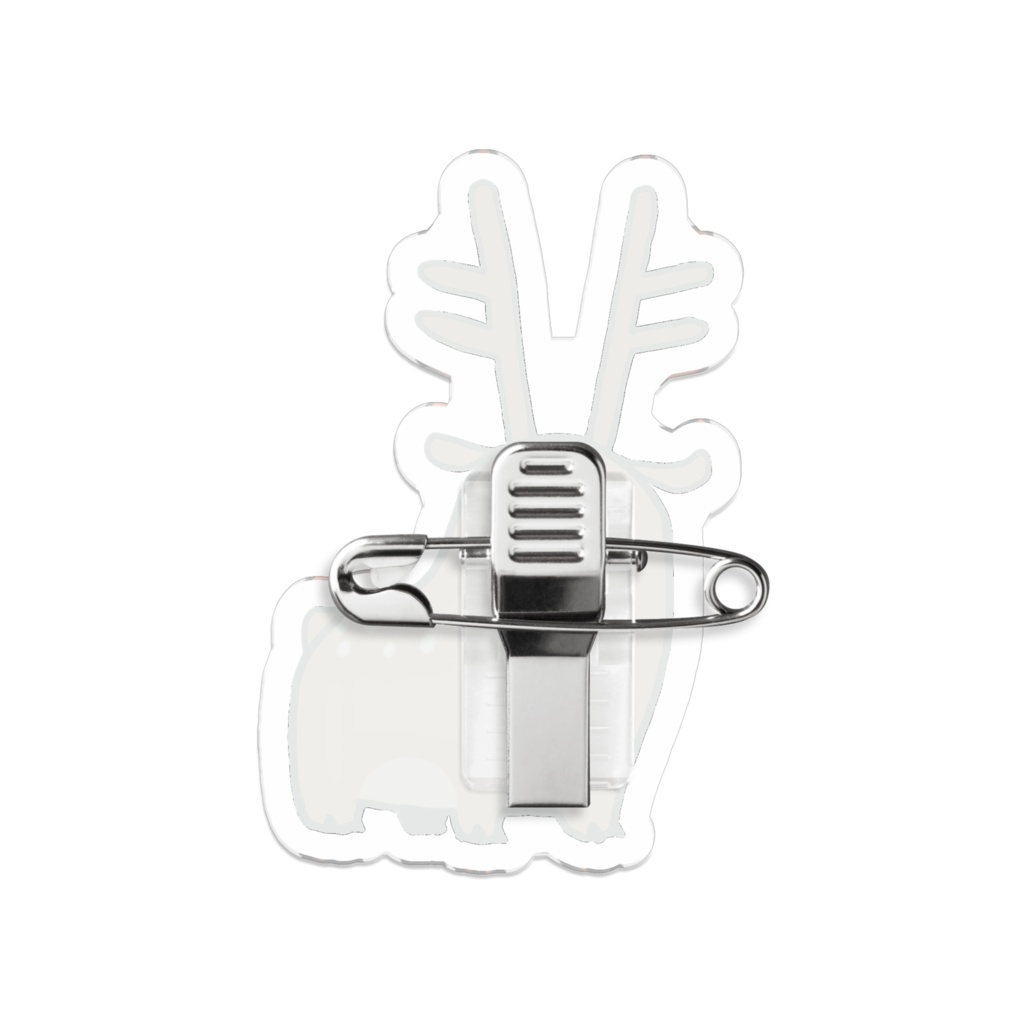 やわらかい鹿アクリルバッジ