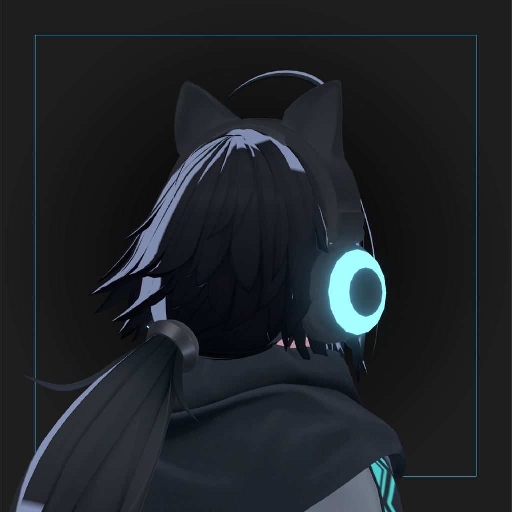 光る猫耳ヘッドホン