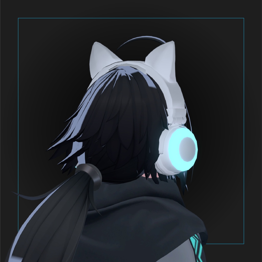 光る猫耳ヘッドホン