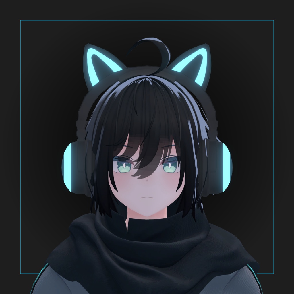 光る猫耳ヘッドホン