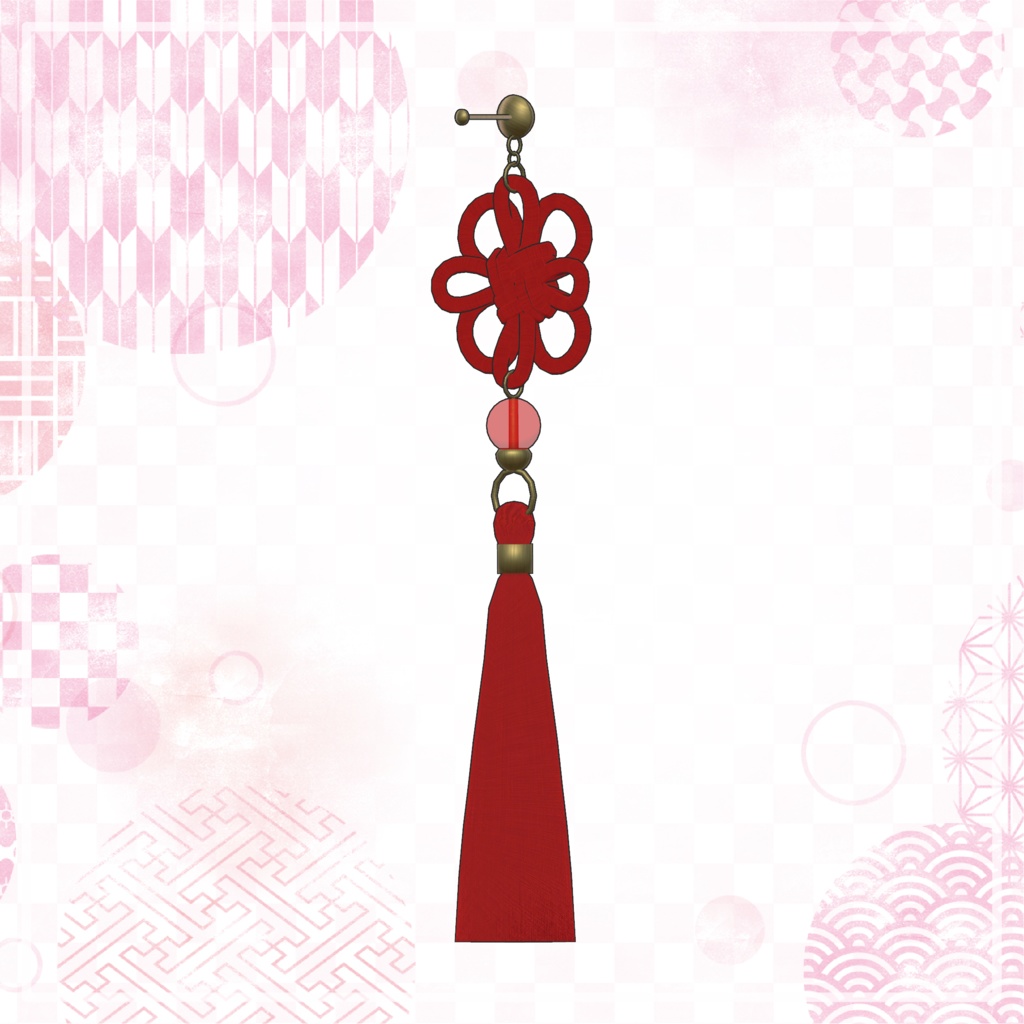 【Physbone対応】タッセル付きピアス