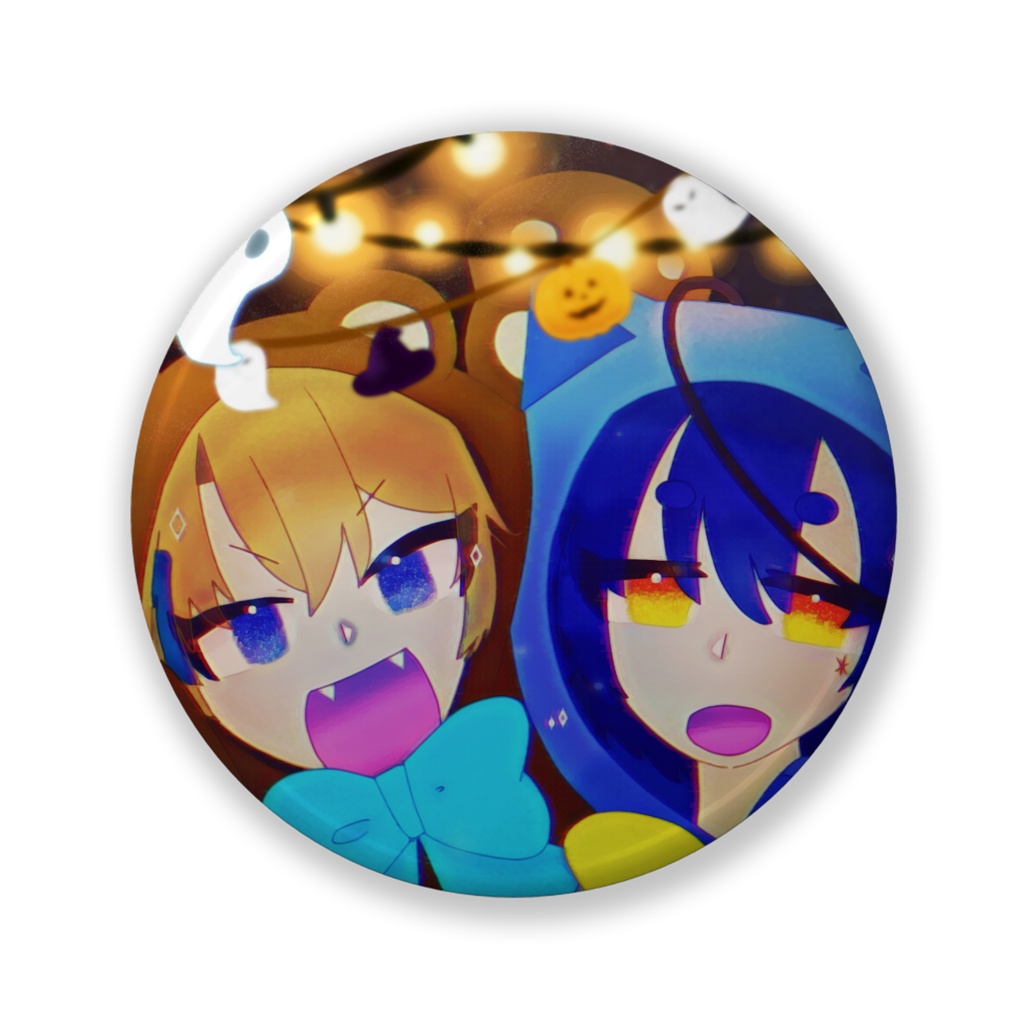 睦月×長月のハロウィン缶バッジ