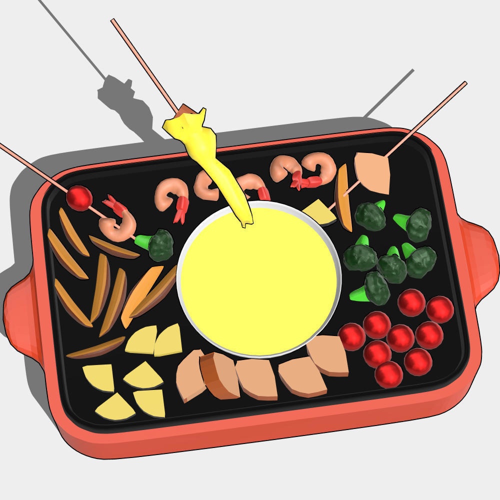 チーズフォンデュパーティーセット.FBX
