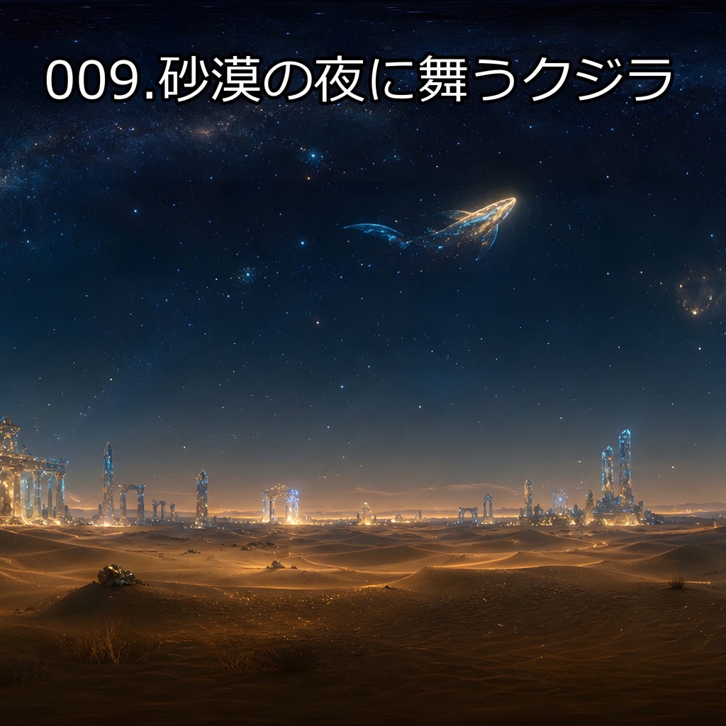 スカイボックス_009.砂漠の夜に舞うクジラ[VRC想定]