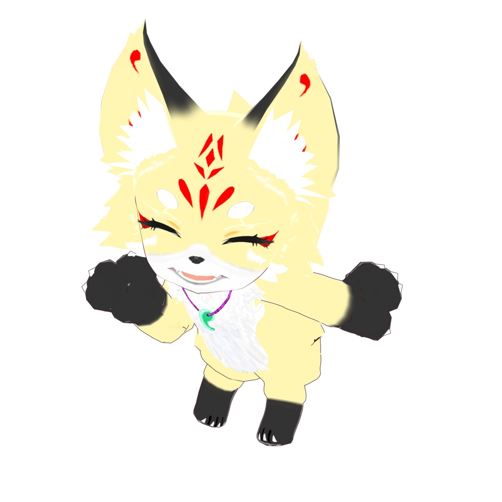 【妖子】 cluster 想定 オリジナル3Dモデル VRMアバター vroidデータ